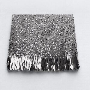 Zara silver sequins mini skirt